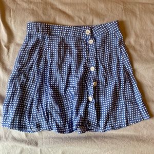 Checkered Flowy Skirt